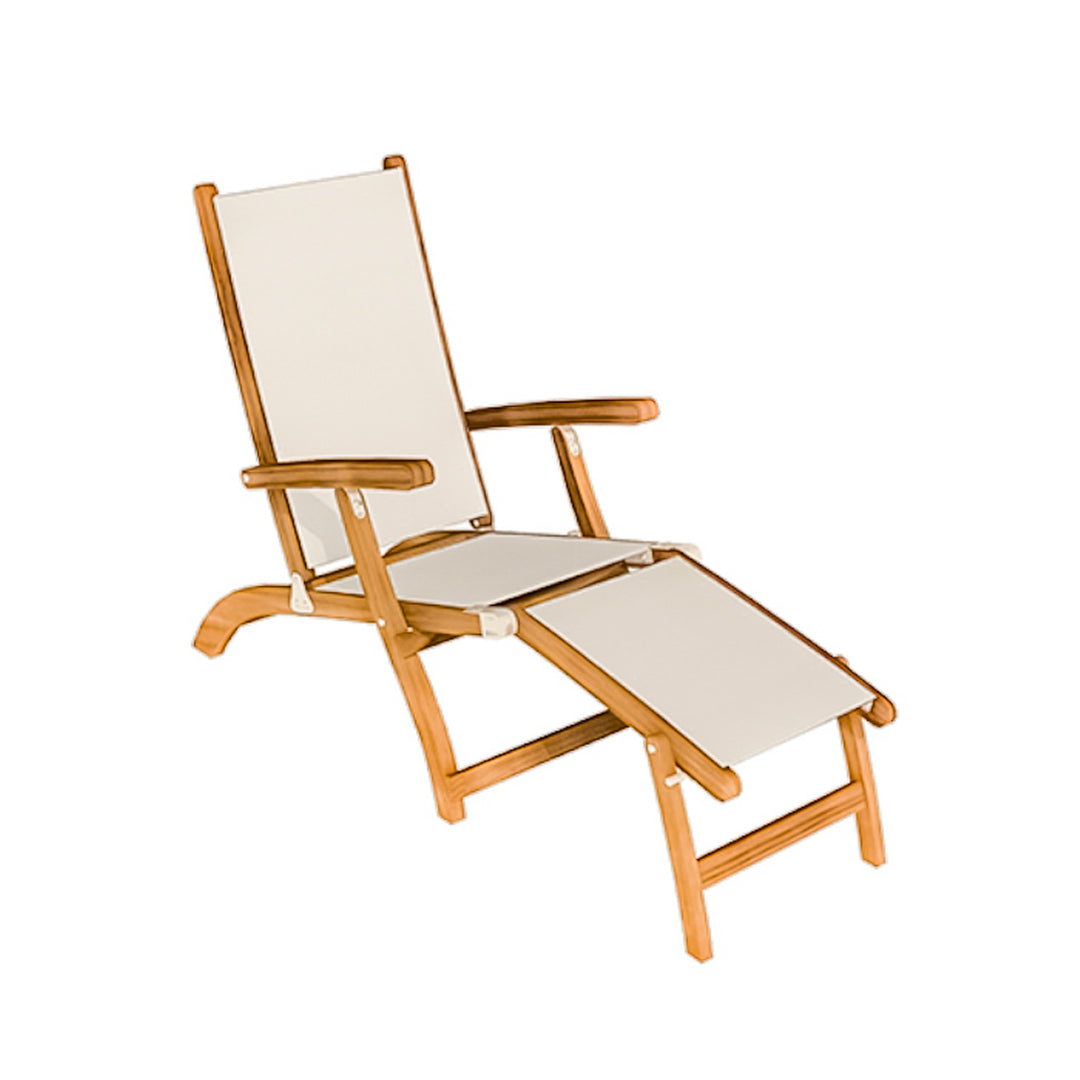 Teak steamer sun discount lounger