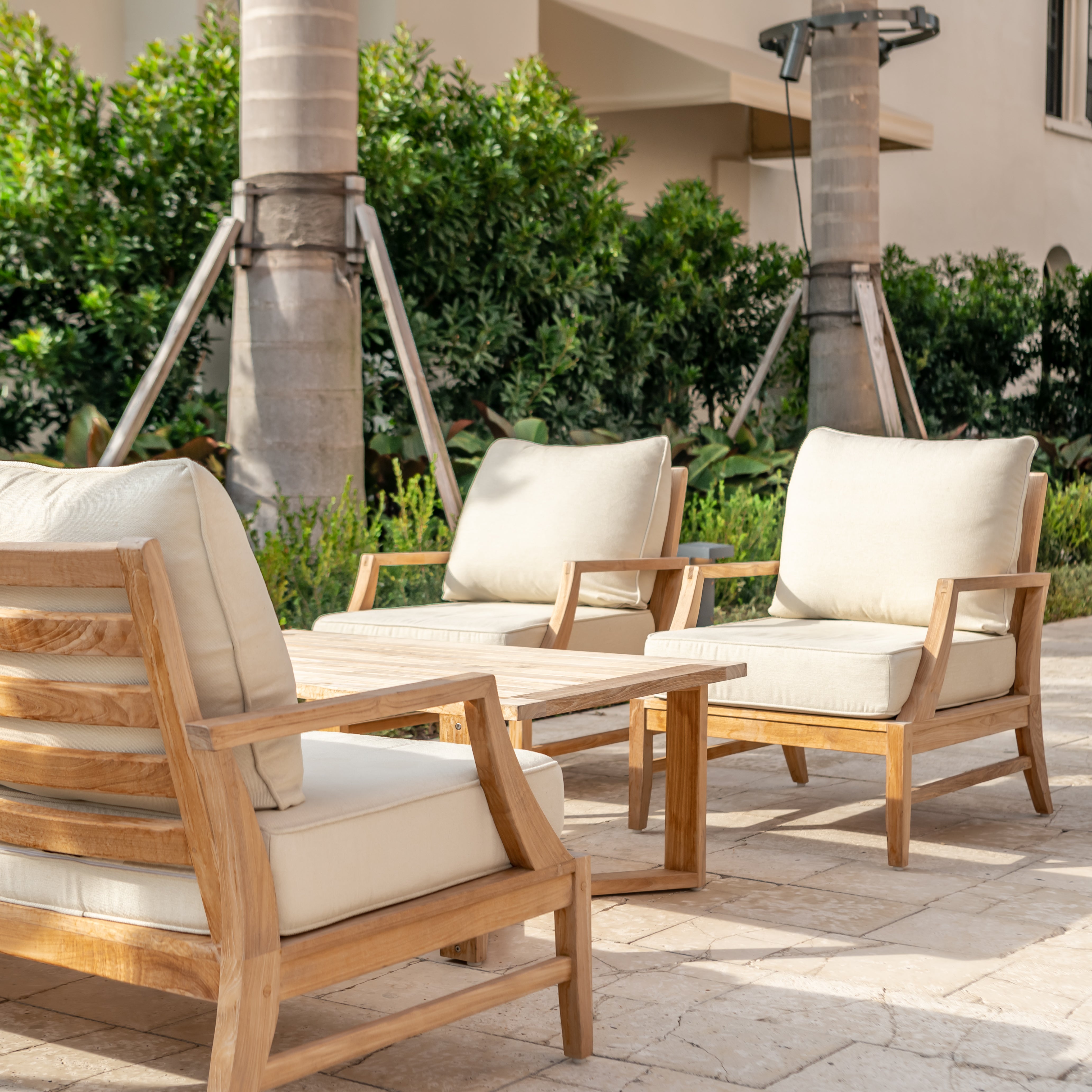 Teak club deals chairs