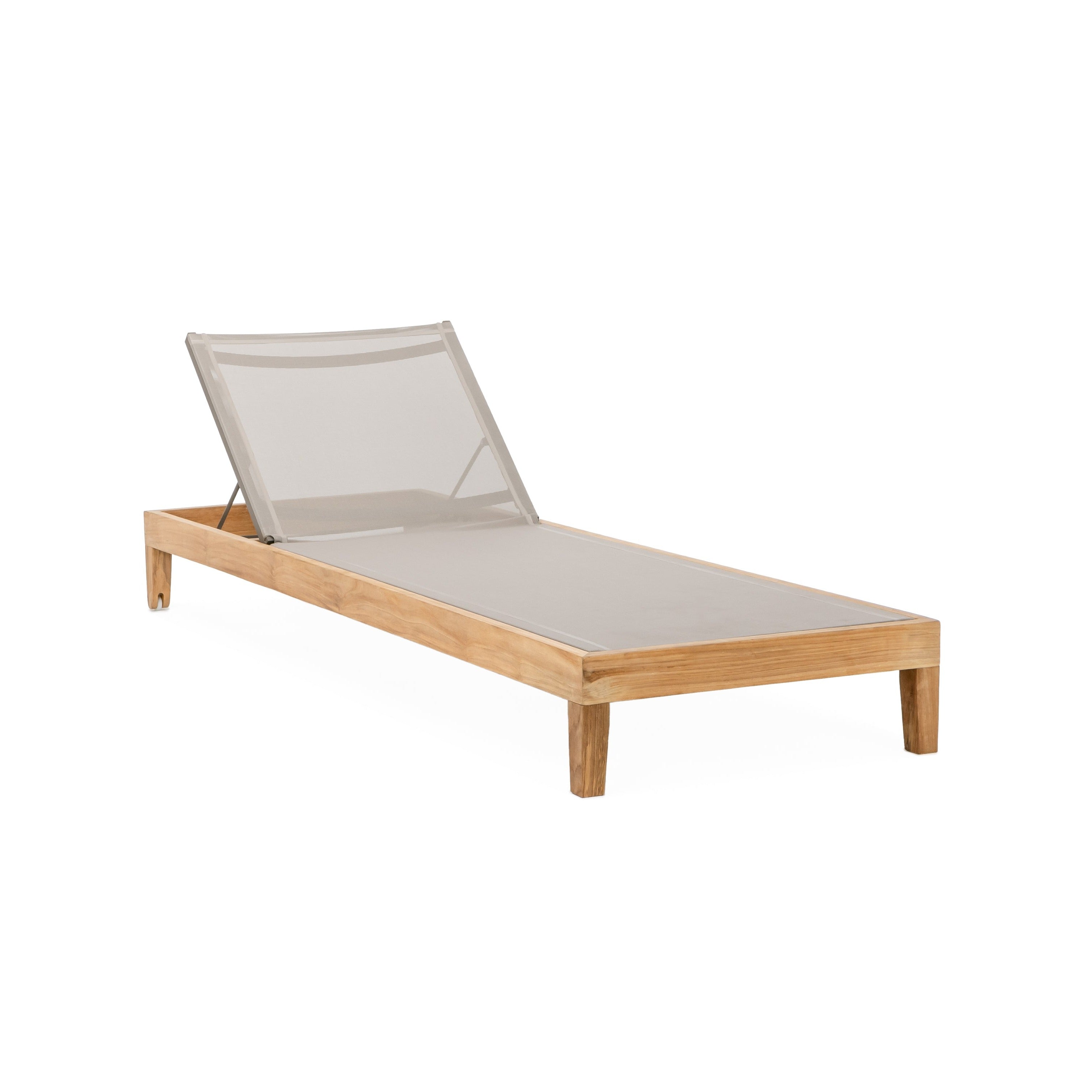 Teak and deals mesh chaise lounge