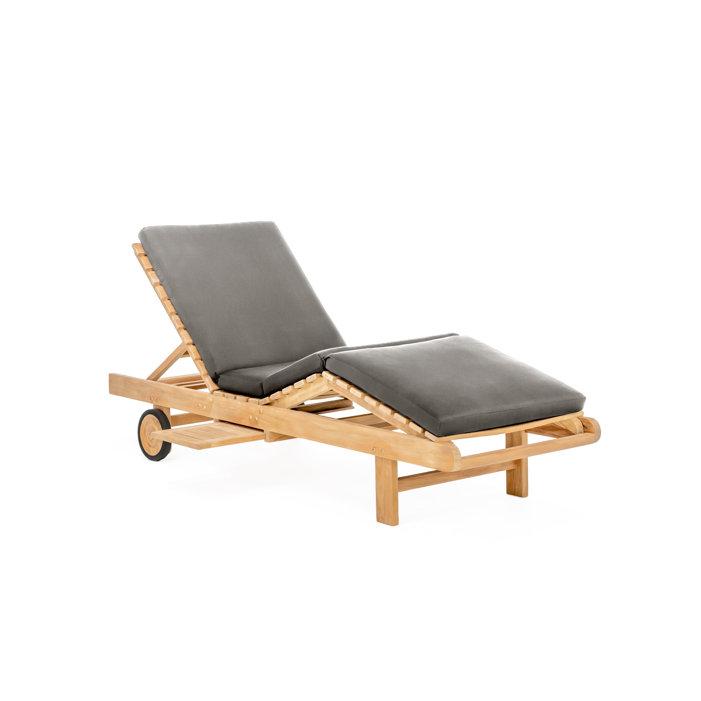 Sun Bed Chaise Lounge Teak Table Outdoor